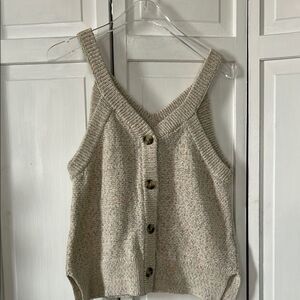 Madewell Rainbow Marled Wakefield button front knit tank - Size M